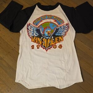 Van Halen Vintage 1984 Concert Women's Raglan Tee - NEVER WORN Size M